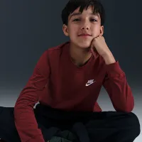 Nike Sportswear Big дитячі Long-Sleeve футболка колір червоний