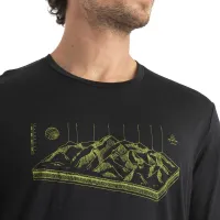 Футболка Icebreaker Alps 3D Merino 150 Tech Lite II 0A56R50011 - Чорна
