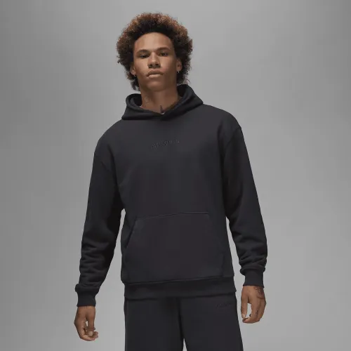 Nike Air Jordan Wordmark чоловічі Fleece Толстовка з капюшоном колір чорний