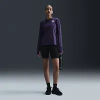 Nike Swift Element жіноча Dri-FIT Crew-Neck Running Top колір фіолетовий