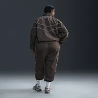 Nike Windrunner женская С высокой Талией Woven Open-Hem Pants (большие размеры) цвет коричневый