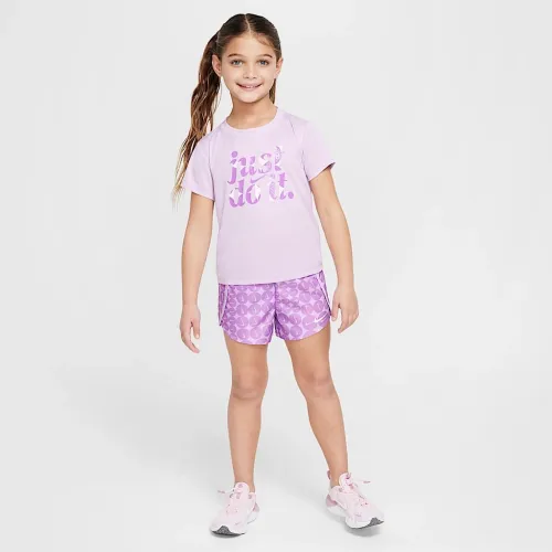 Nike Dri-FIT Essentials Little дитячі 2-Piece Printed Sprinter комплект колір фіолетовий