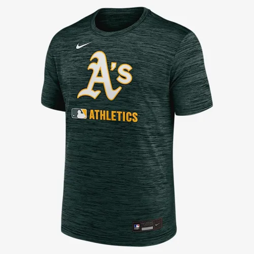 Athletics Authentic Collection Velocity мужские Nike Dri-FIT MLB футболка цвет зеленый
