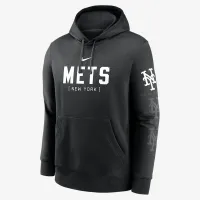 New York Mets Fashion Club мужские Nike MLB Pullover Толстовка с капюшоном цвет черный