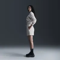 Nike Sportswear Phoenix Fleece женская Slim Mini юбка цвет коричневый