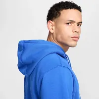 Nike Club мужские Fleece Pullover Толстовка с капюшоном синий