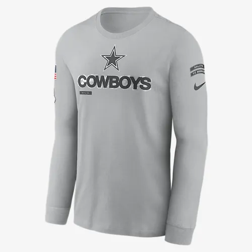 Dallas Cowboys Salute to Service Mascot Edge Legend чоловічі Nike NFL Long-Sleeve футболка блакитний