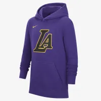 Los Angeles Lakers City Edition Big детские Nike NBA Pullover Толстовка с капюшоном цвет фиолетовый