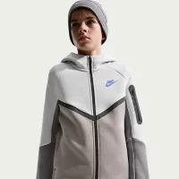 Nike Sportswear Tech Fleece Big детские Full-Zip Толстовка с капюшоном цвет серый