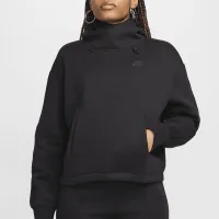 Nike Sportswear Tech Fleece женская оверсайз Толстовка с капюшоном цвет черный