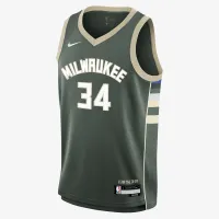Giannis Antetokounmpo Milwaukee Bucks 2023/24 Icon Edition Big дитячі Nike NBA Swingman Jersey колір зелений