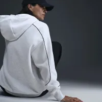 Nike Sportswear женская оверсайз Fleece Pullover Толстовка с капюшоном цвет коричневый