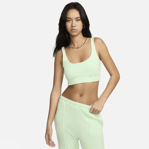 Nike Sportswear Chill Terry жіноча Slim French Terry Cropped Tank колір зелений