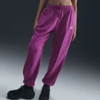 Nike Sportswear Club Fleece жіноча Mid-Rise оверсайз Sweatpants колір фіолетовий