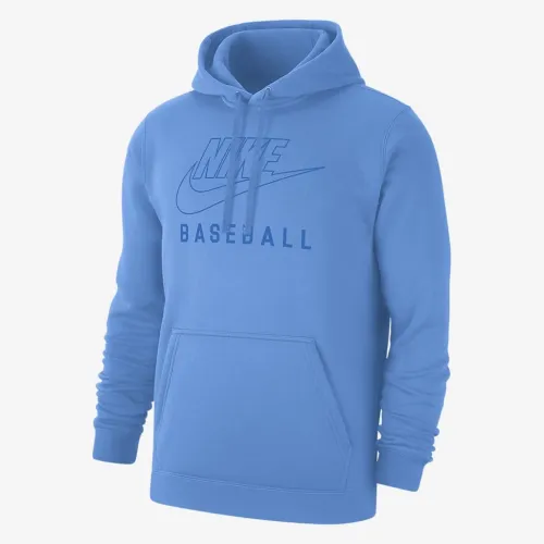 Nike Swoosh Club Fleece чоловічі Baseball Pullover Толстовка з капюшоном блакитний