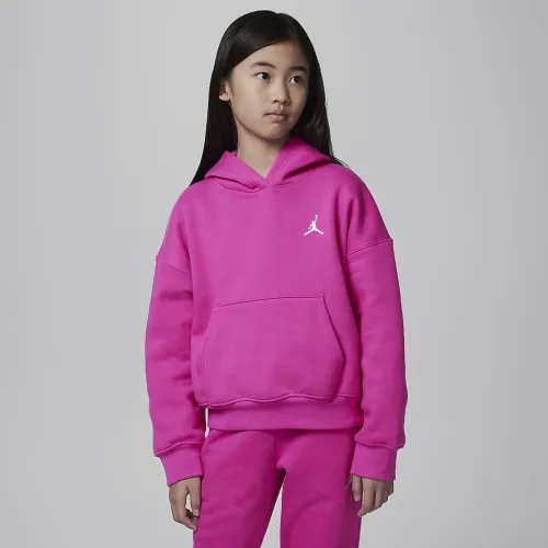 Nike Jordan Brooklyn Essentials Big дитячі Pullover Толстовка з капюшоном Pink