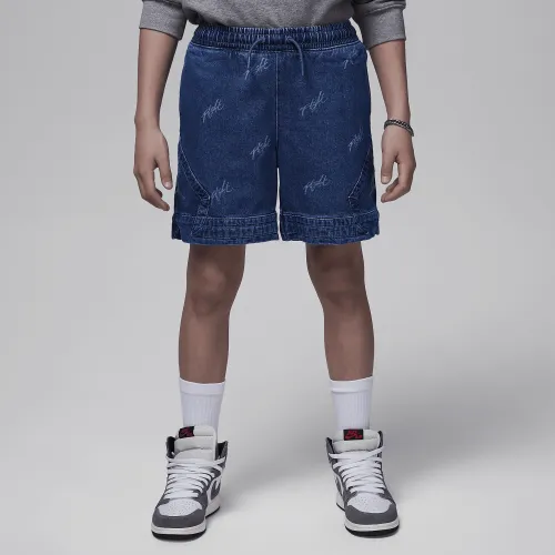 Nike Jordan MJ Flight Heritage Big детские Denim шорты синий