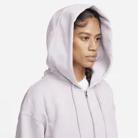 Nike Sportswear Phoenix Fleece женская оверсайз Full-Zip Толстовка с капюшоном цвет фиолетовый