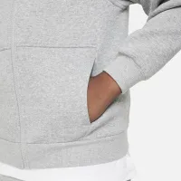 Nike Sportswear Club Fleece Big детские Full-Zip Толстовка с капюшоном (Extended Size) цвет серый