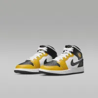 Nike Air Jordan 1 Mid Big детские Кроссовки Yellow