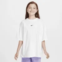 Nike Sportswear Big детские (Girls') оверсайз футболка цвет белый