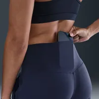 Nike Zenvy женская Dri-FIT С высокой Талией Joggers синий