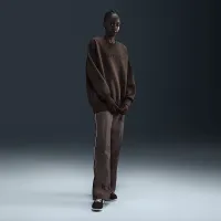Nike Sportswear Phoenix Fleece женская оверсайз Crew-Neck свитшот цвет коричневый