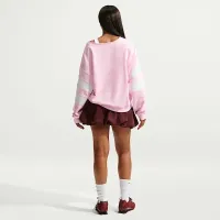 Nike Sportswear Club Fleece женская оверсайз V-Neck свитшот Pink
