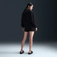 Nike One женская оверсайз Therma-FIT Pullover Fleece Толстовка с капюшоном цвет черный