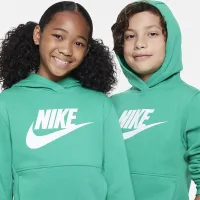 Nike Sportswear Club Fleece Big дитячі Толстовка з капюшоном колір зелений