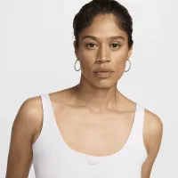 Nike Sportswear Chill Terry женская Slim French Terry Cropped Tank цвет коричневый