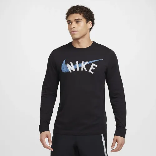 Nike чоловічі Dri-FIT Long-Sleeve Fitness футболка колір чорний