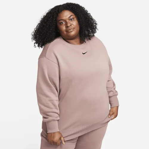 Nike Sportswear Phoenix Fleece женская оверсайз Crew-Neck свитшот (большие размеры) цвет фиолетовый
