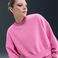 Nike Sportswear Phoenix Fleece женская Over-оверсайз Crew-Neck свитшот Pink