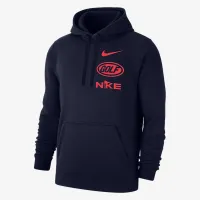 Nike Club мужские для гольфа Fleece Pullover Толстовка с капюшоном синий