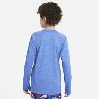 Nike Heather Big детские (для мальчиков) Long-Sleeve Hydroguard Swim Shirt синий
