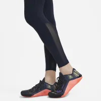 Nike Pro женская Mid-Rise Mesh-Paneled лосины синий