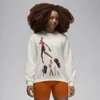 Nike Jordan Artist Series by Darien Birks жіноча Fleece Crew-Neck світшот колір білий