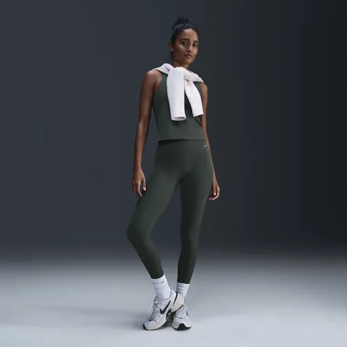 Nike Zenvy Rib жіноча Gentle-Support З високою талією 7/8 лосіни колір зелений