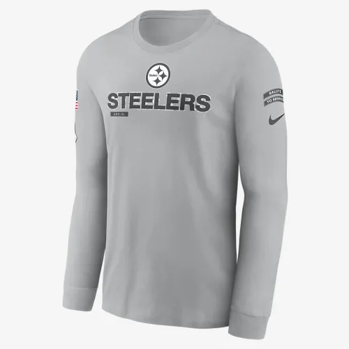 Pittsburgh Steelers Salute to Service Mascot Edge Legend мужские Nike NFL Long-Sleeve футболка цвет серый