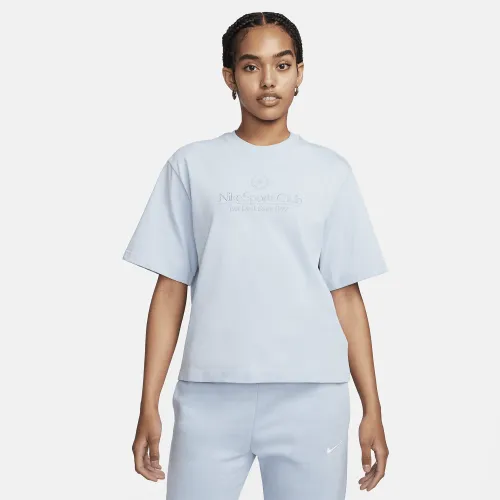 Nike Sportswear Heritage женская Boxy Tee Blue