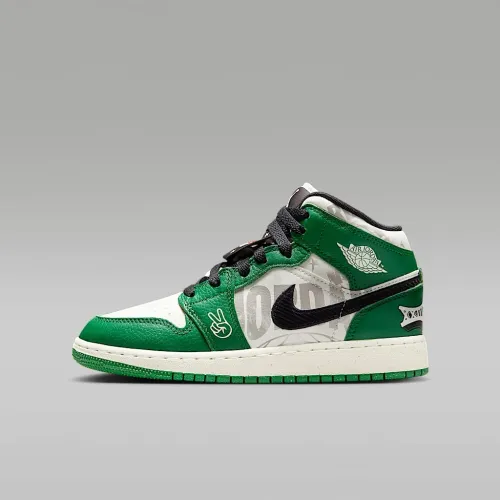Nike Air Jordan 1 Mid SE Big дитячі Кросівки колір зелений