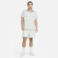 Nike Life чоловічі Woven Military Short-Sleeve Button-Down Shirt колір сірий