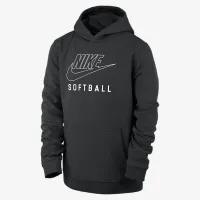 Nike Swoosh Club Fleece Big детские Softball Pullover Толстовка с капюшоном цвет черный