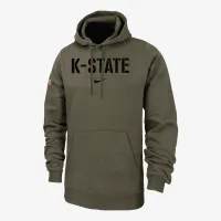Kansas State Club Fleece мужские Nike College Толстовка с капюшоном цвет зеленый
