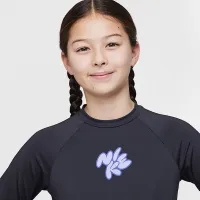 Nike Swim Big детские (Girls') Dri-FIT Long-Sleeve Hydroguard цвет черный