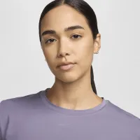 Nike One Classic женская Dri-FIT Short-Sleeve Cropped Top цвет фиолетовый