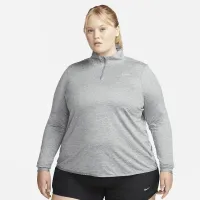 Nike Dri-FIT Swift Element UV женская 1/4-Zip Running Top (большие размеры) цвет серый