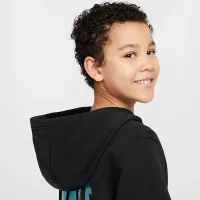 Nike Sportswear Club Fleece Big детские Толстовка с капюшоном цвет черный