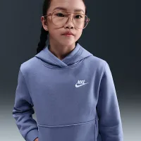 Nike Sportswear Club Fleece Big детские Pullover Толстовка с капюшоном синий